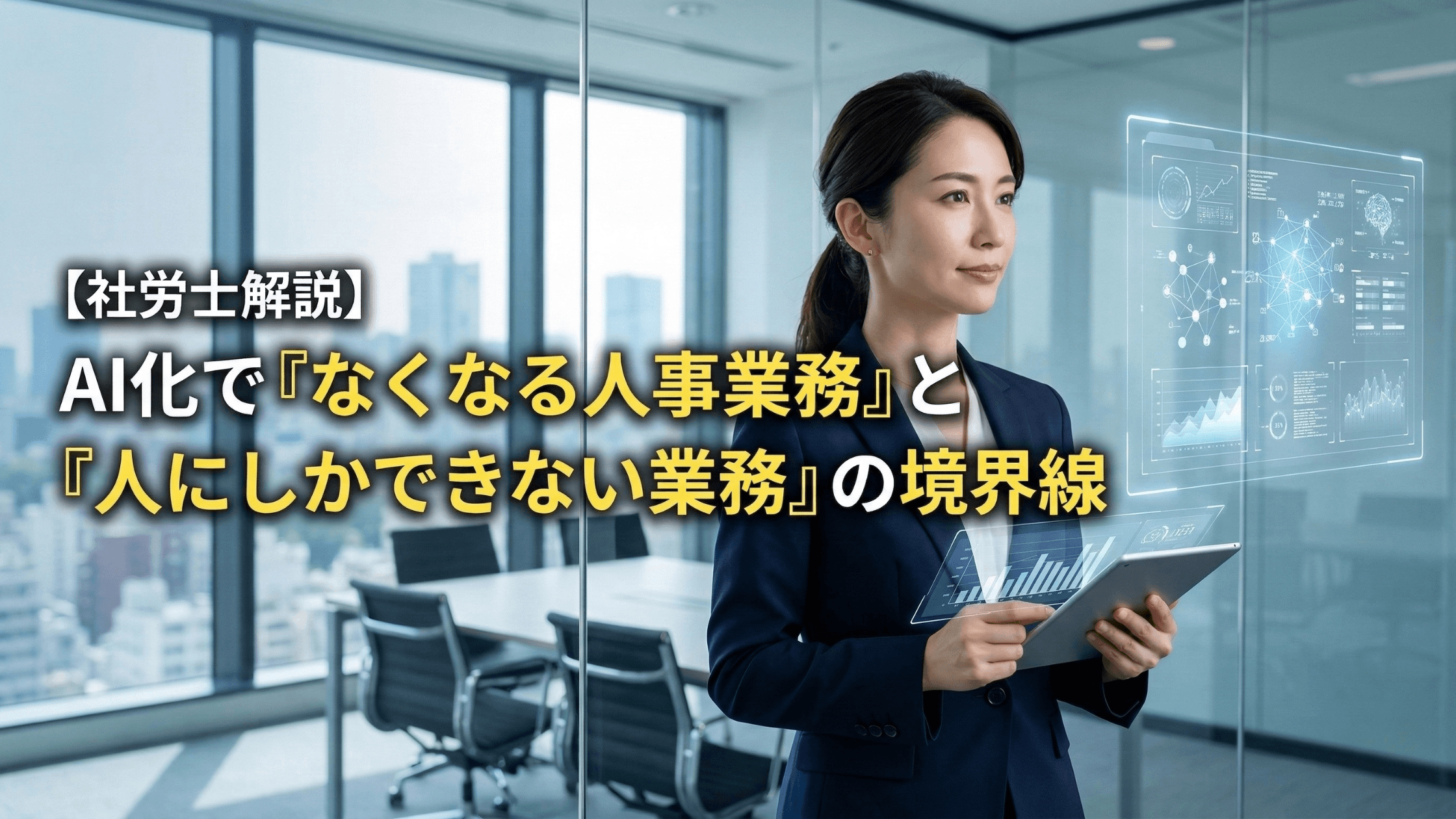 【社労士が解説】AI化で「なくなる人事業務」と「人にしかできない業務」の境界線